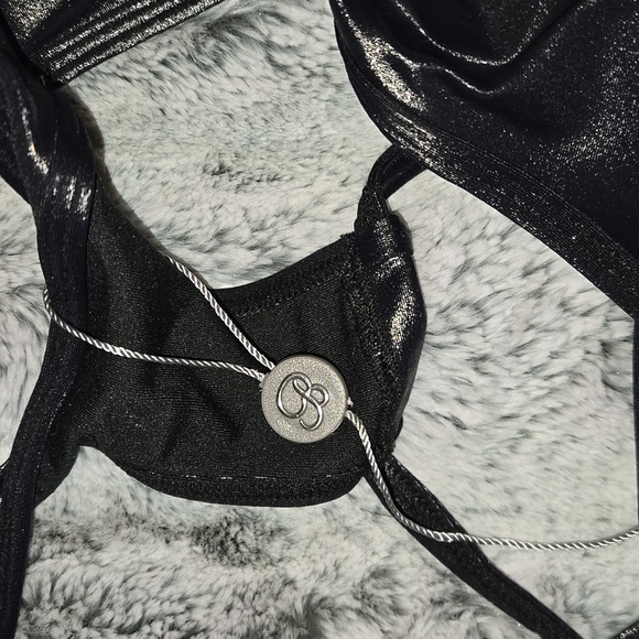 Bombshell sportswear black power gloss bra sz XS NWOT - Picture 6 of 7